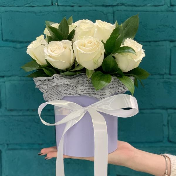 15 белых роз "Лёгкие кружева"