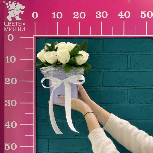 15 белых роз "Лёгкие кружева"