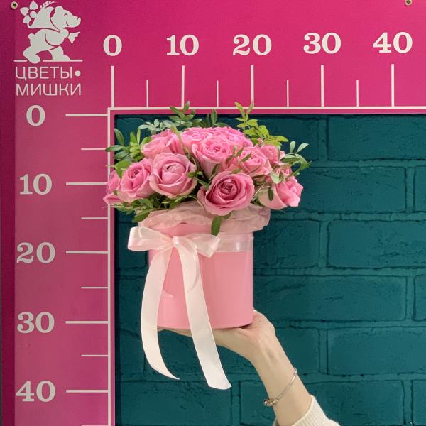 25 розовых роз "Семирамида"