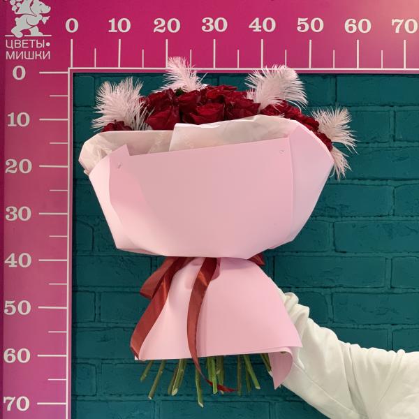 45 красных роз  " Вельвет"