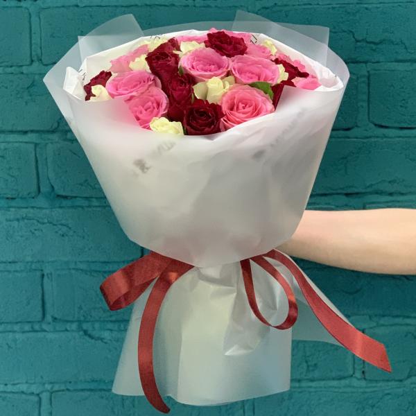 39 роз "Малиновое варенье"