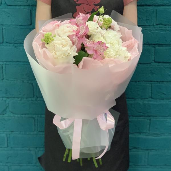 Хризантема и альстромерия "Летнее счастье"