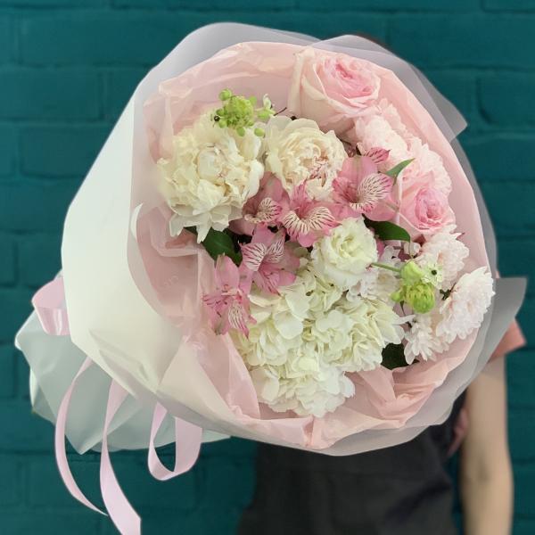 Хризантема и альстромерия "Летнее счастье"