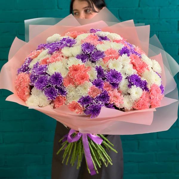 45 хризантем "Тонущий в объятиях"