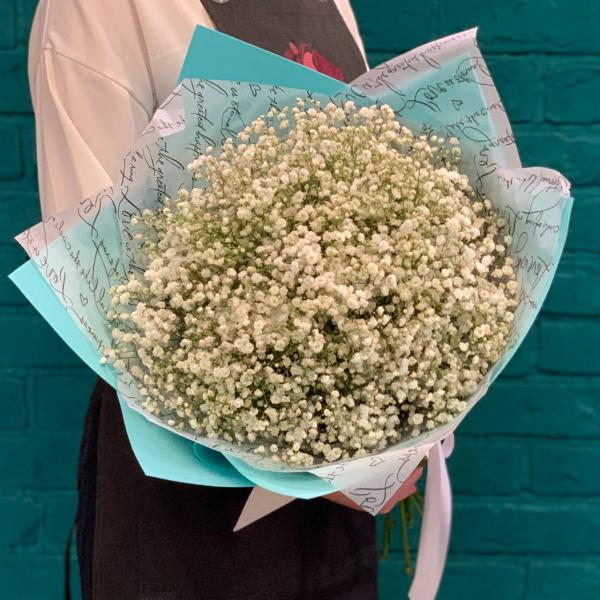 11 белых гипсофил "Вечная нежность"