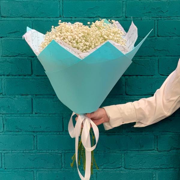 11 белых гипсофил "Вечная нежность"