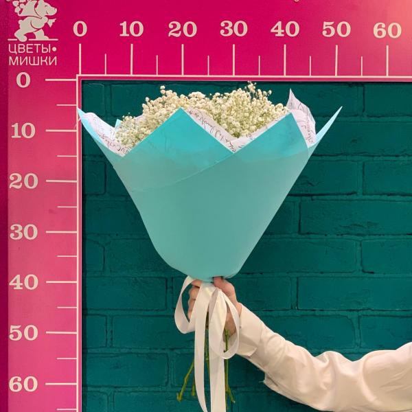 11 белых гипсофил "Вечная нежность"