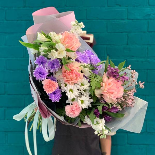  Роза и хризантема "Вечер Италии"