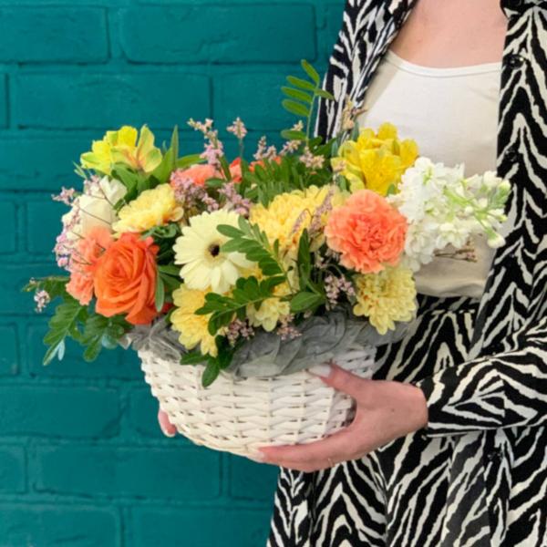  Роза и хризантема "Французский блюз" 