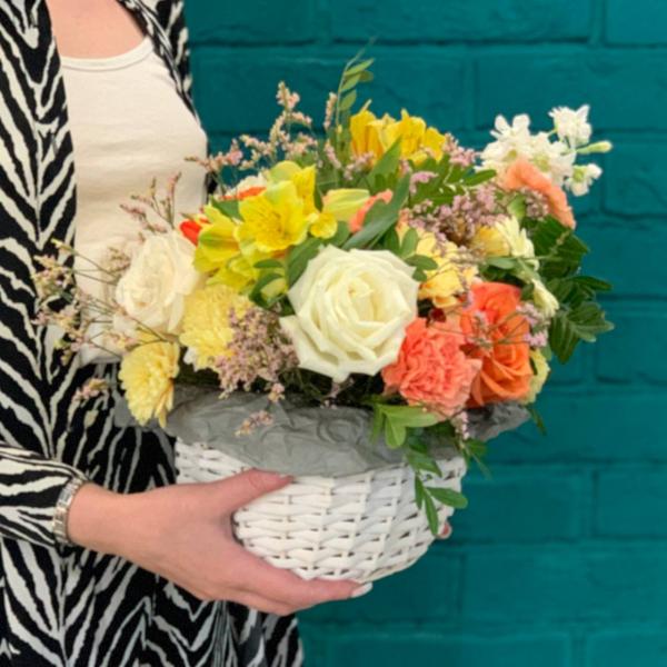  Роза и хризантема "Французский блюз" 