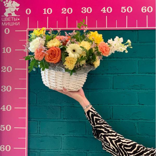  Роза и хризантема "Французский блюз" 