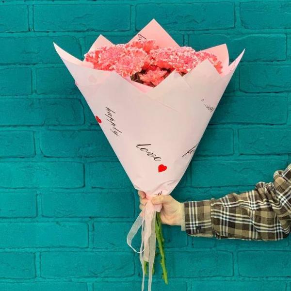  5 розовых хризантем "Сахарный сон" 