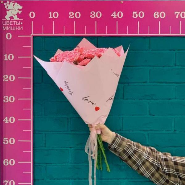  5 розовых хризантем "Сахарный сон" 