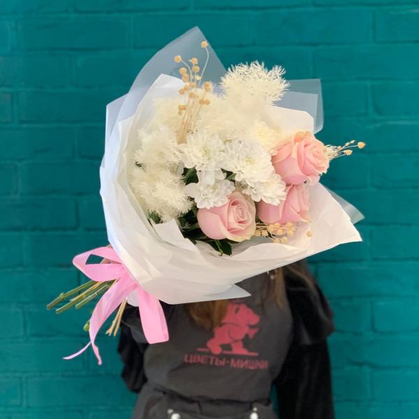  Роза и хризантема "Сказка на ночь"