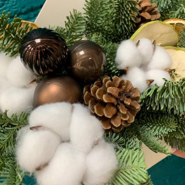 фото Нобилиса и игрушек "Еловый лес"