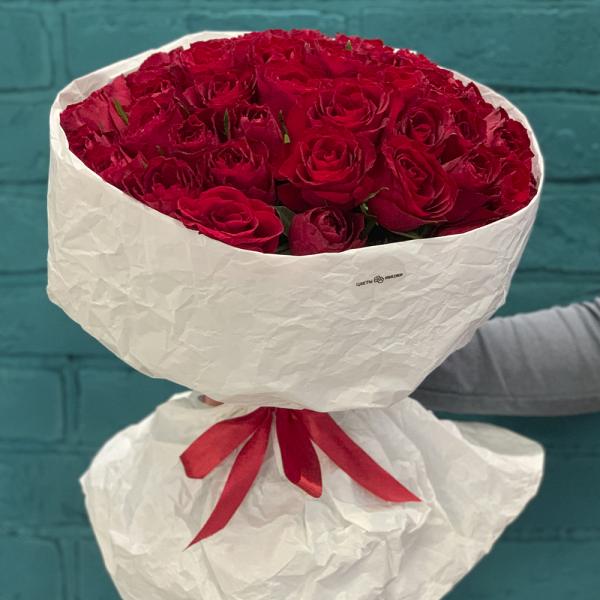 51 красная роза “Танго“