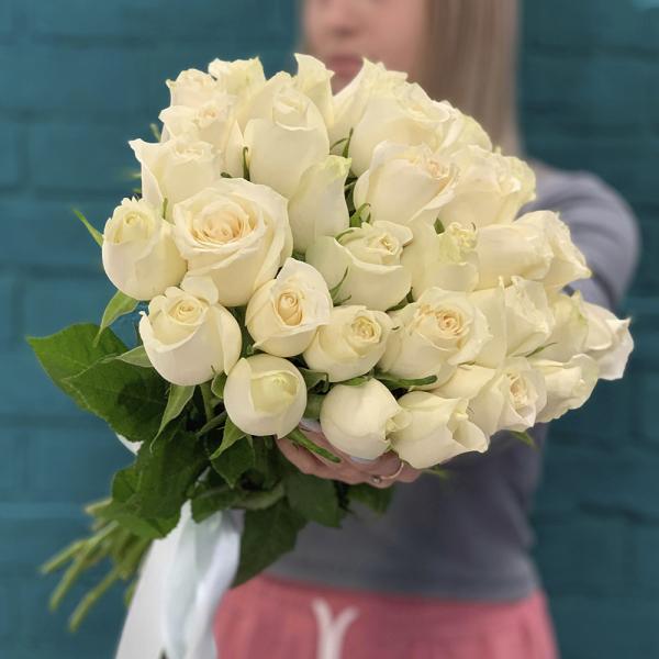 35 белых роз “Дыхание нежности“