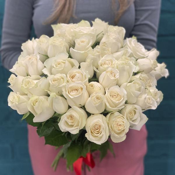 51 белая роза “Венский лес “