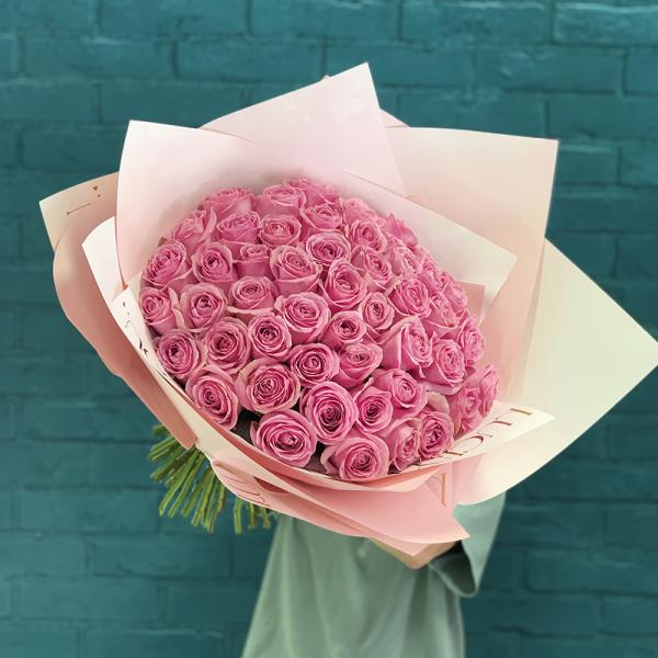 51 роза "Розовая симфония"