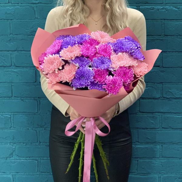 9 хризантем "Детский смех"