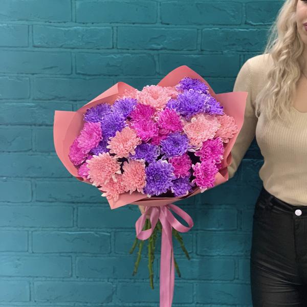 9 хризантем "Детский смех"