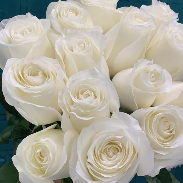 19 белых роз "Снежинка"