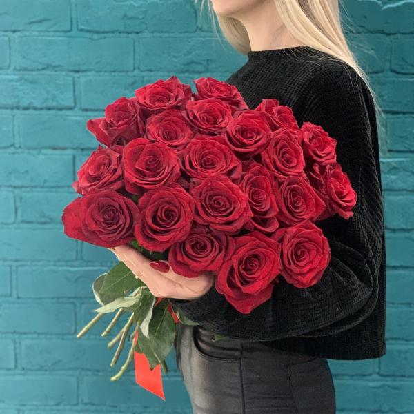 21 красная роза "Комплимент"