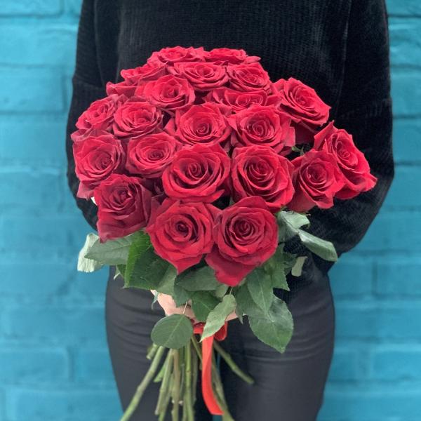 21 красная роза "Комплимент"