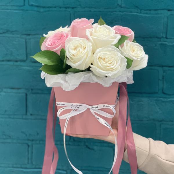 11 роз "Пудровая слабость"