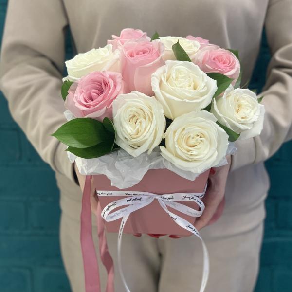 11 роз "Пудровая слабость"