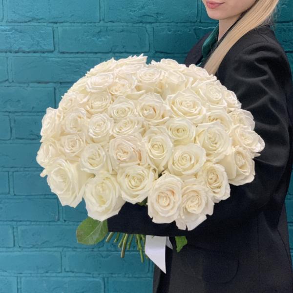 39 белых роз "Белый вальс" 