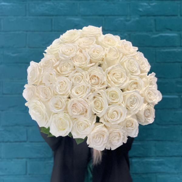 39 белых роз "Белый вальс" 