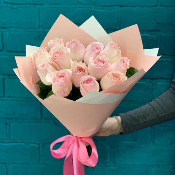13 розовых роз "Блаженство"