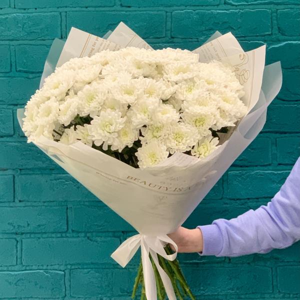 19 хризантем "Белоснежная долина"